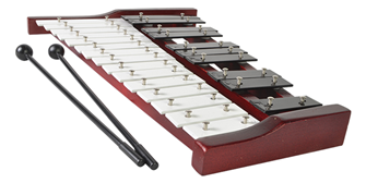 25 Note Glockenspiel complete with Dual Mallets & Carry Case by Bryce Music